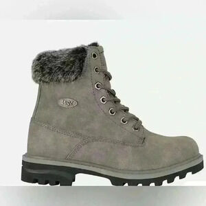 Lugz Empire Hi Fur Women's Boot Size 8.5 Grey Fur Lined Winter Outdoor Hiking
